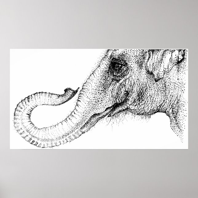 Póster fiel 100% de elefante por Inkspot (Frente)