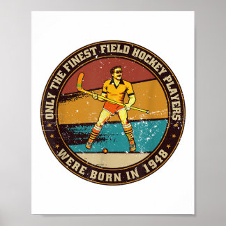 Póster Field-hockey-players Born In 1948 Birthday Field-h