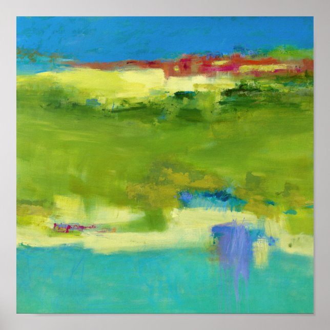 Póster Field Notes - Abstract Green Art (Frente)