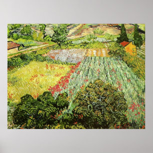 Póster "Field with Poppies" de Vincent van Gogh (1889)