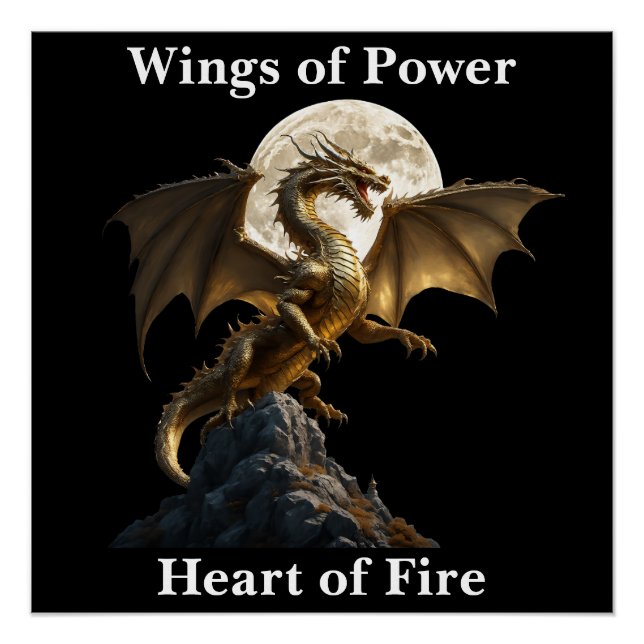 Póster Fierce Dragon Rearing (Anverso)