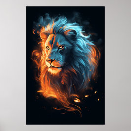 Póster Fierce Fiery Lion
