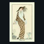 Póster Fierce Lady Vintage Art Deco Moda<br><div class="desc">Adaptado de un ilustracion de moda de estilo Art Decó de principios del siglo XX por el artista George Barbier, realicé los colores y añadí la leyenda de una sola palabra para celebrar a las mujeres fuertes y a las damas feroces. Esta imagen muestra una cabeza roja bonito en un...</div>