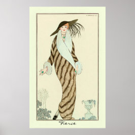 Póster Fierce Lady Vintage Art Deco Moda