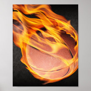 Póster Fiery Basketball