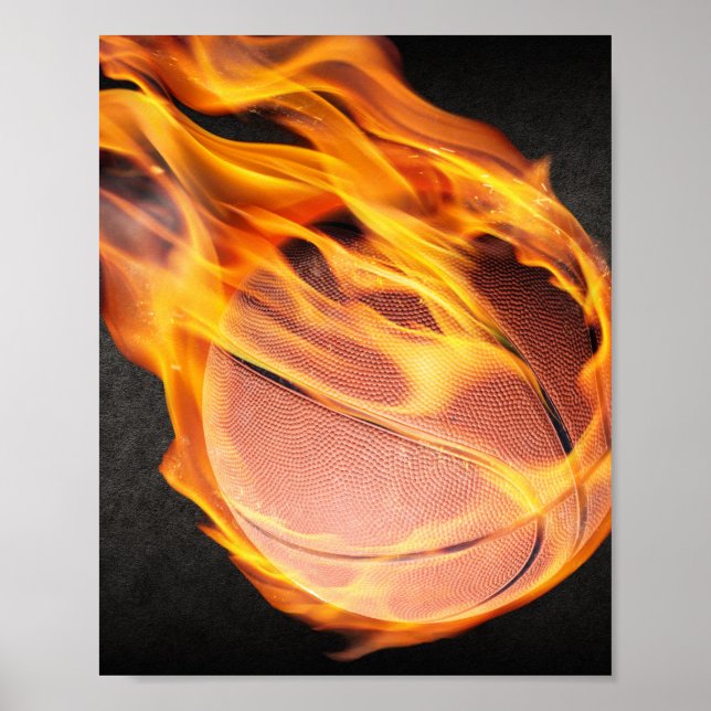 Póster Fiery Basketball (Frente)