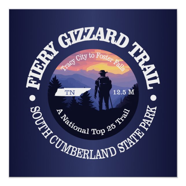 Póster Fiery Gizzard Trail (rd2) (Anverso)