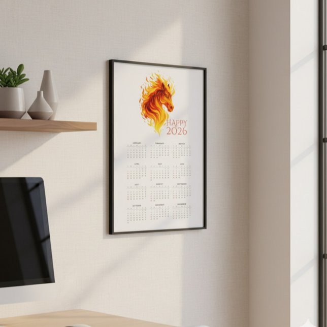 Póster Fiery Horse 2026 Wall Calendar Poster (Subido por el creador)