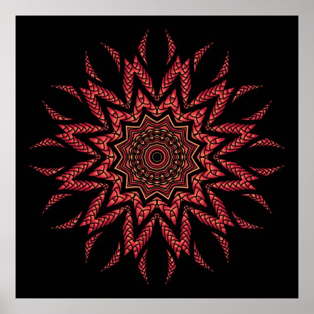 Póster Fiery Mandala (Frente)