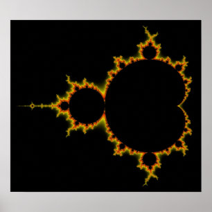 Póster Fiery Mandelbrot Set Poster