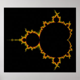 Póster Fiery Mandelbrot Set Poster