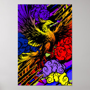 Póster Fiery Phoenix Ascending