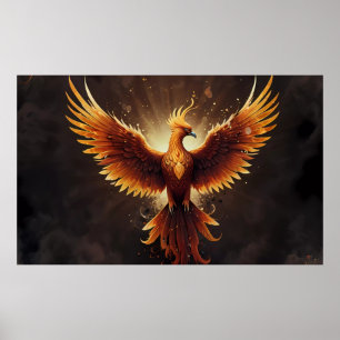 Póster Fiery Phoenix Cushion
