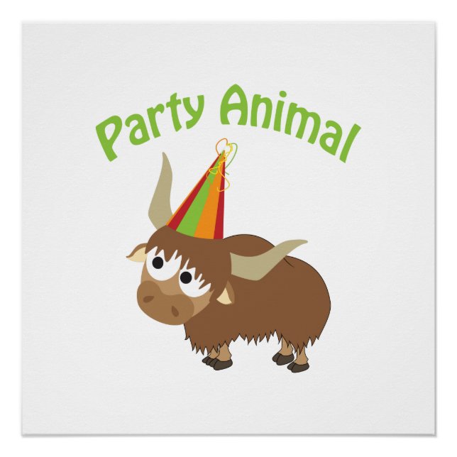 Póster Fiesta Animal Yak (Anverso)