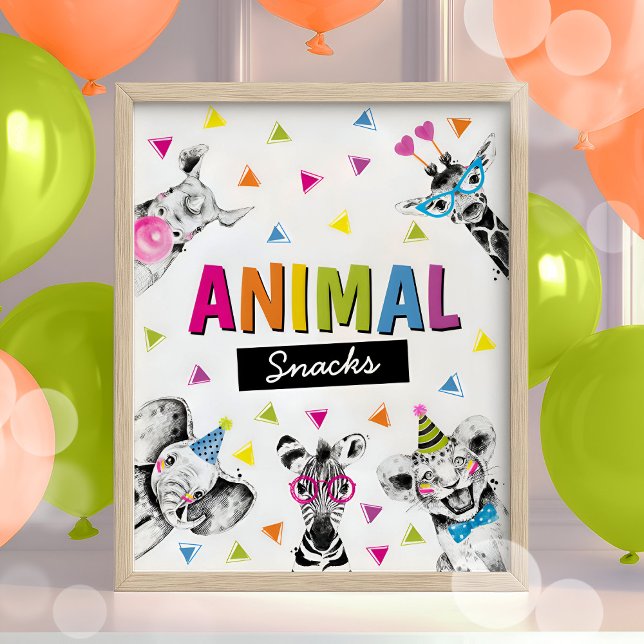 Póster Fiesta Animales Alimentos Safari Aperitivos Cumple (Subido por el creador)