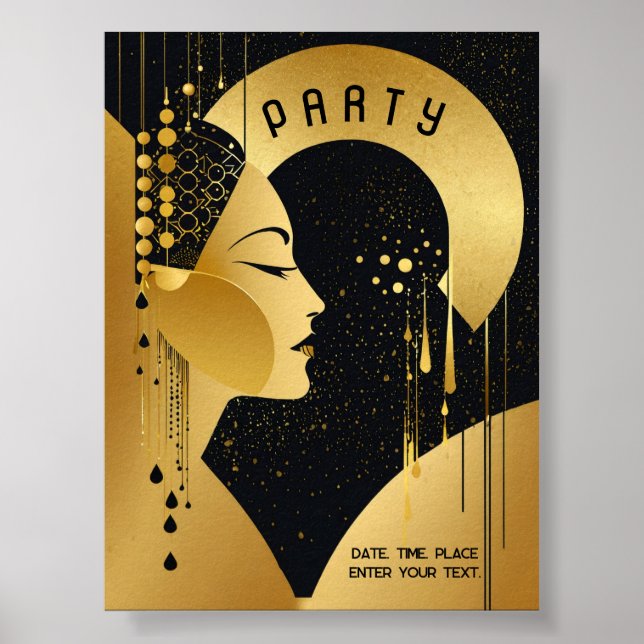 Póster Fiesta Art Deco (Frente)