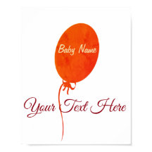 Fiesta Baby Shower Red Balloon Heart Bow Baby
