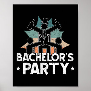Póster Fiesta Bacheller Beer Team Bride Groom