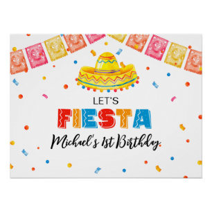 Póster  FIESTA Birthday Party banner backdrop 