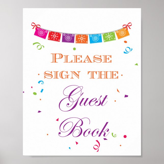 Póster Fiesta Bridal Shower Game Rótulo 8x10 (Frente)
