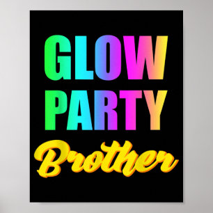 Póster Fiesta brillante Hermano Retro Regalo de cumpleaño