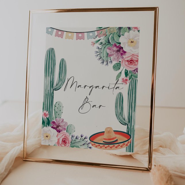 Póster Fiesta Cactus Bridal Shower Bar Margarita (Subido por el creador)