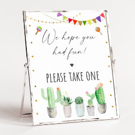 Póster Fiesta Cactus Rótulo por la fiesta de cumpleaños