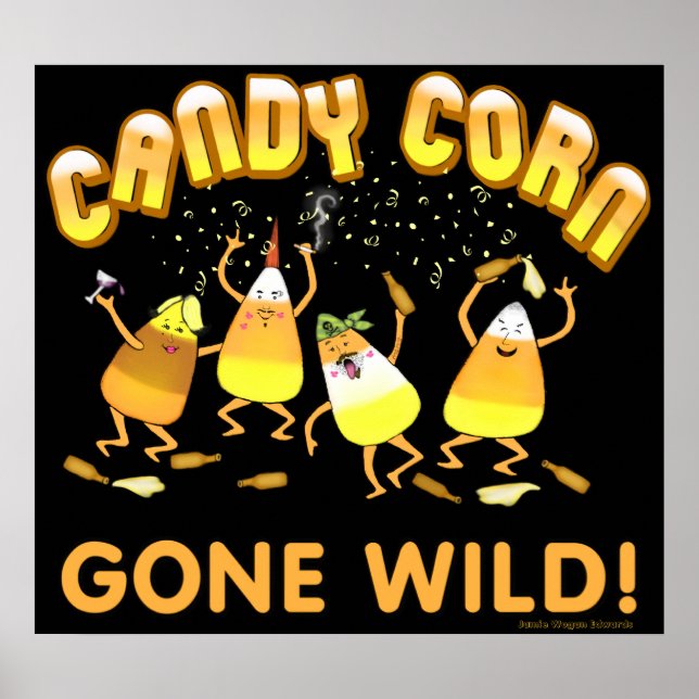 Póster Fiesta Candy Corn Halloween Poster (Frente)