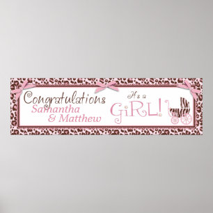 Póster Fiesta Chica Cheetah Banner B