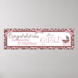 Póster Fiesta Chica Cheetah Banner B
