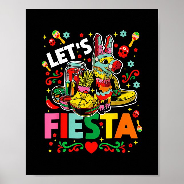 Póster Fiesta Cinco De Mayo Camisa Mexicana Hombre (Frente)