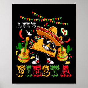 Póster Fiesta Cinco De Mayo Dabbing Taco