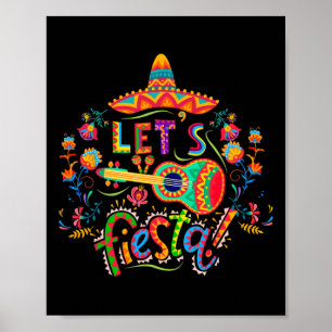 Póster Fiesta Cinco de Mayo Fiesta mexicana Taco Guit