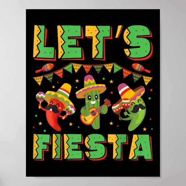 Póster Fiesta Cinco De Mayo, Fiesta mexicano divertida (Frente)