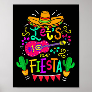 Póster Fiesta Cinco De Mayo Fiesta Mexicano Guitarra Lov