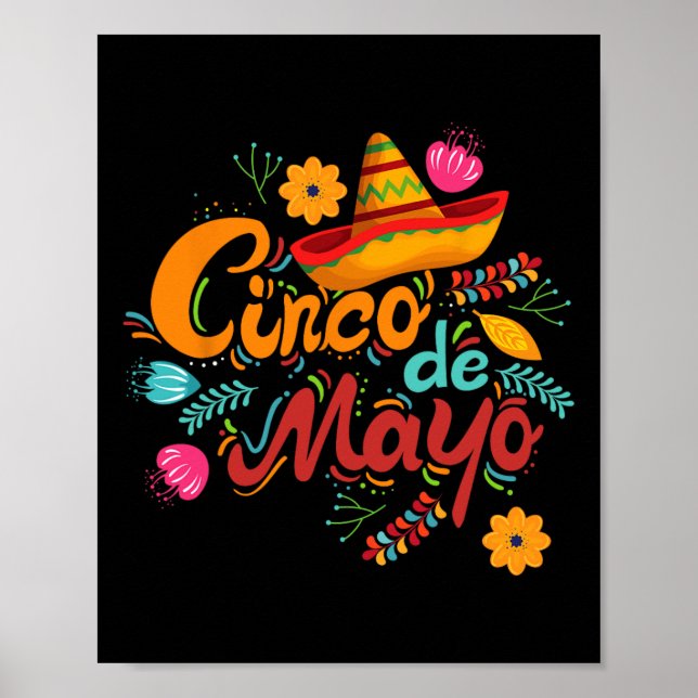 Póster Fiesta Cinco De Mayo Fiesta Que Coincide Con Los H (Frente)
