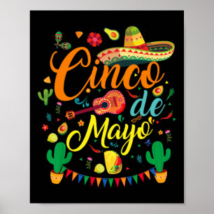Póster Fiesta Cinco De Mayo Funny Fiesta Mexicano 5 De Ma