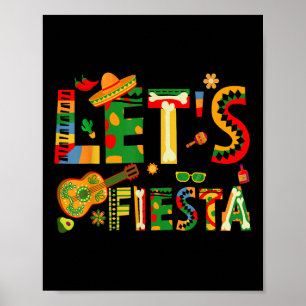 Póster Fiesta Cinco De Mayo Guitarra Fiesta Mexicana