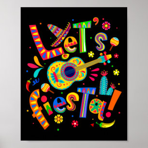 Póster Fiesta Cinco De Mayo La Guitarra Fiesta Mexicana