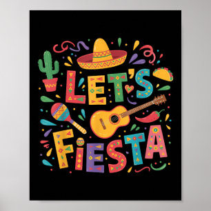 Póster Fiesta Cinco De Mayo Sombrero Fiesta Mexicano G