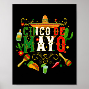 Póster Fiesta Cinco De Mayo T Camisetas Taco