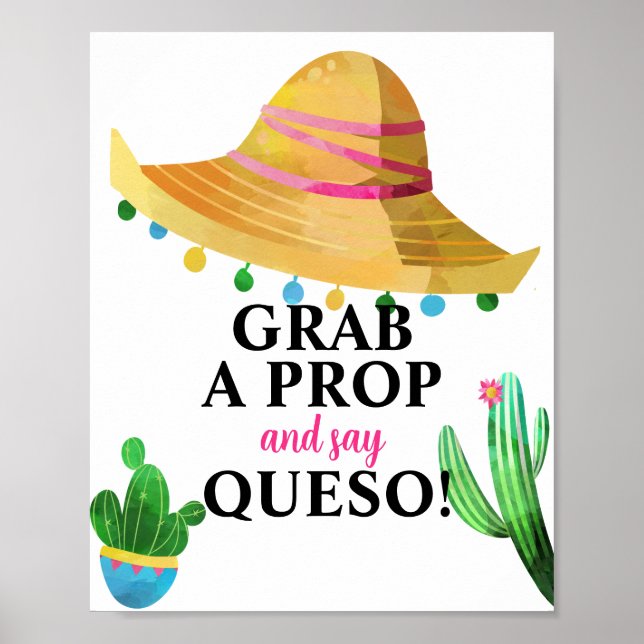 Póster Fiesta Coge Un Prop Y Di Una Foto De Queso (Frente)