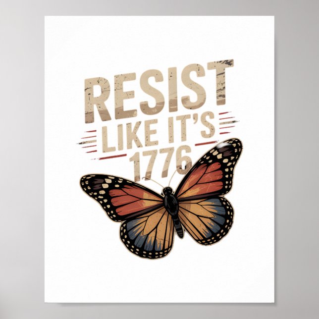 Póster Fiesta como EE.UU. Es un diseño divertido de 1776 (Frente)