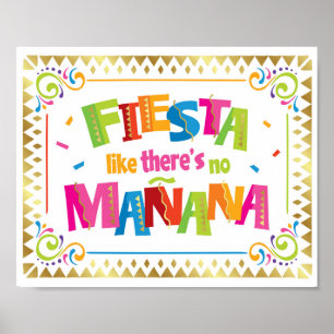 Póster FIESTA COMO NO HAY IMÁGENES DE Rótulo DE MANANA Fi