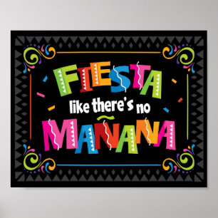 Póster FIESTA COMO NO HAY IMÁGENES DE Rótulo DE MANANA Fi