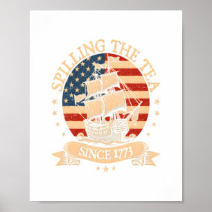Póster Fiesta como si fuera 1776 - Retro patriótico Bow