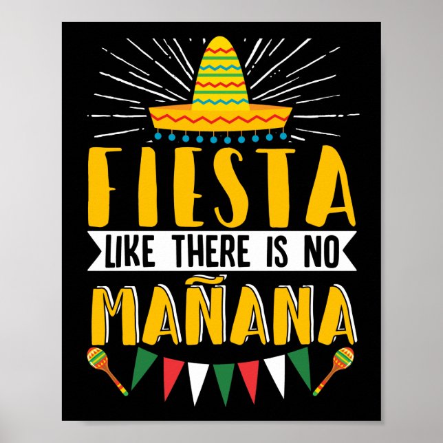 Póster Fiesta como si no hubiera Manana Cinco De Mayo (Frente)