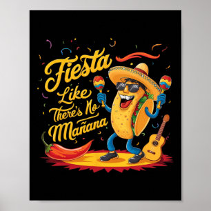 Póster Fiesta como si no hubiera un cinco de mayo gracios