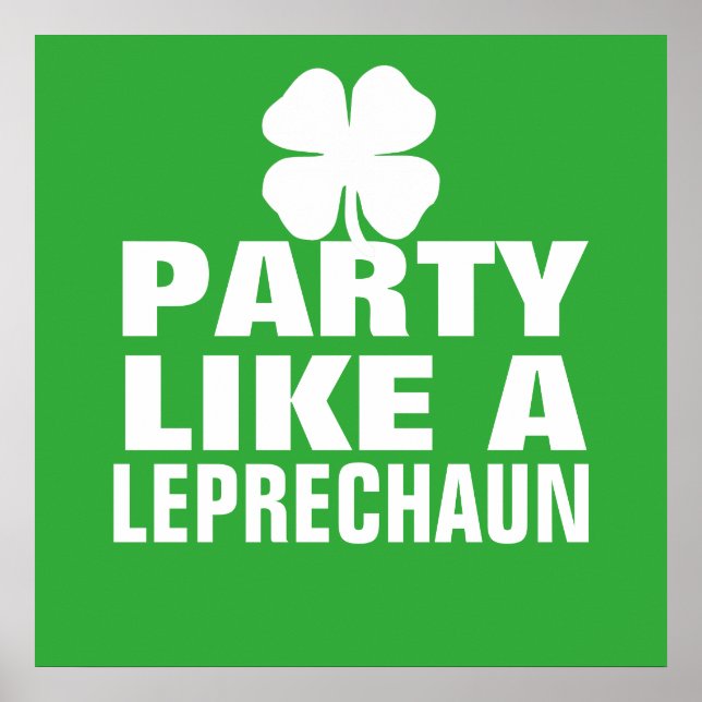 Póster Fiesta como un Leprechaun (Frente)