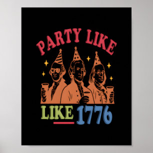 Póster Fiesta Como Vintage Retro 1776